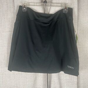 TERRY BICYCLES Women’s Flare Skort Black w/ Padded Liner Sz XL Cycling NWT